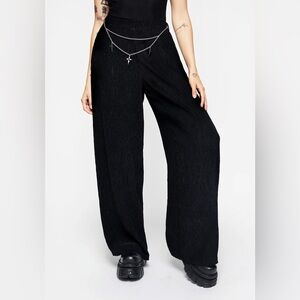 Disturbia Crinkle Wide Leg Trousers
